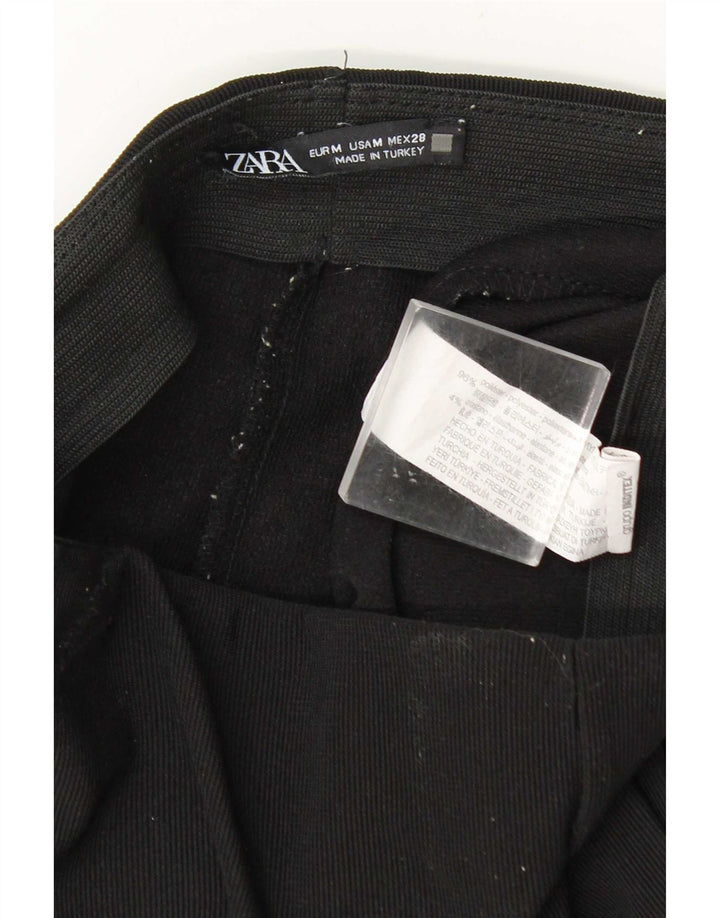 Женские леггинсы-клеш Zara UK 14, средний черный полиэстер