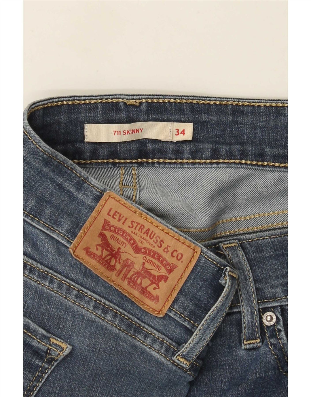 Женские джинсы скинни Levi's 711 W34 L30 синие