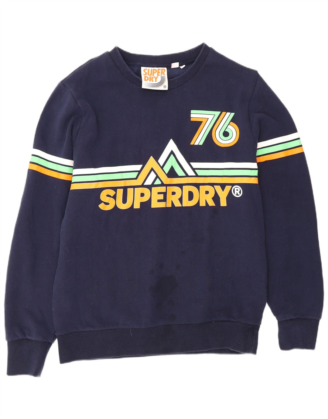 Мужской свитшот с рисунком Superdry XL, темно-синий, хлопок