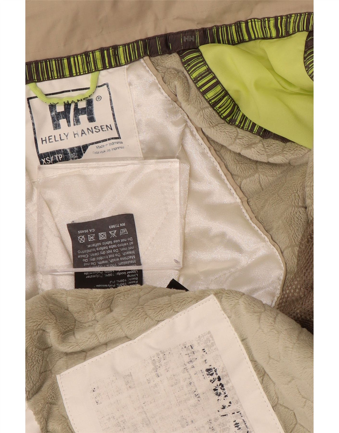 HELLY HANSEN Женская ветровка оверсайз с капюшоном UK 6 XS Белый