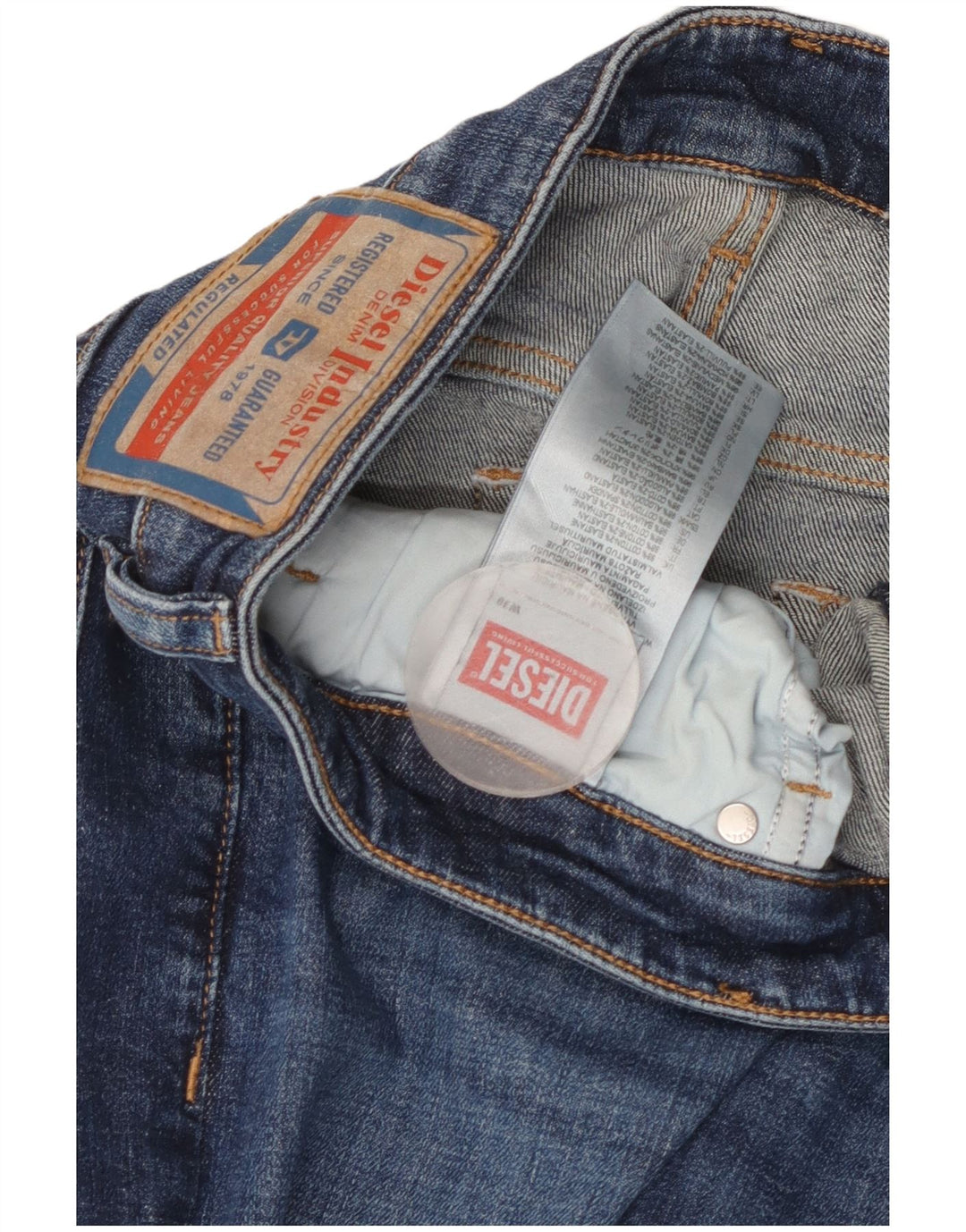 Женские узкие джинсы Diesel W30 L31 синие, хлопок