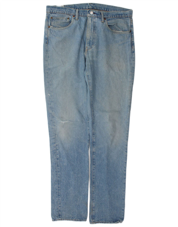 Мужские потертые узкие джинсы Levi's W36 L34, синий хлопок