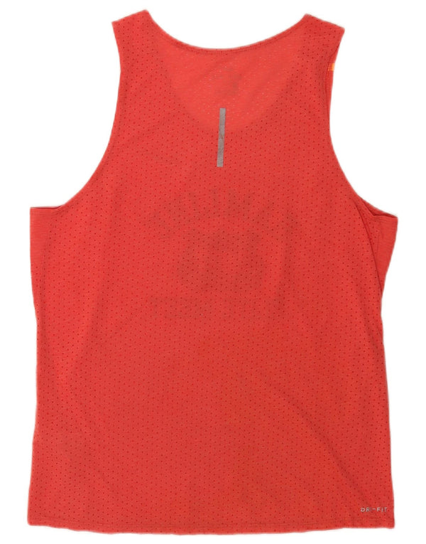 Женский жилет с графическим принтом Nike Dri Fit UK 14, средний красный полиэстер, спортивные