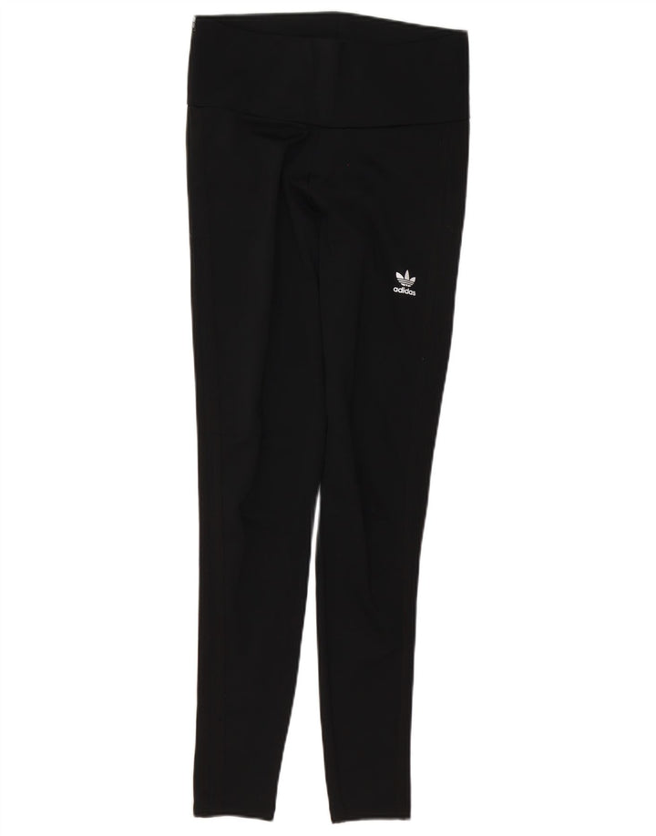 Женские леггинсы Adidas UK 12, средний черный полиэстер