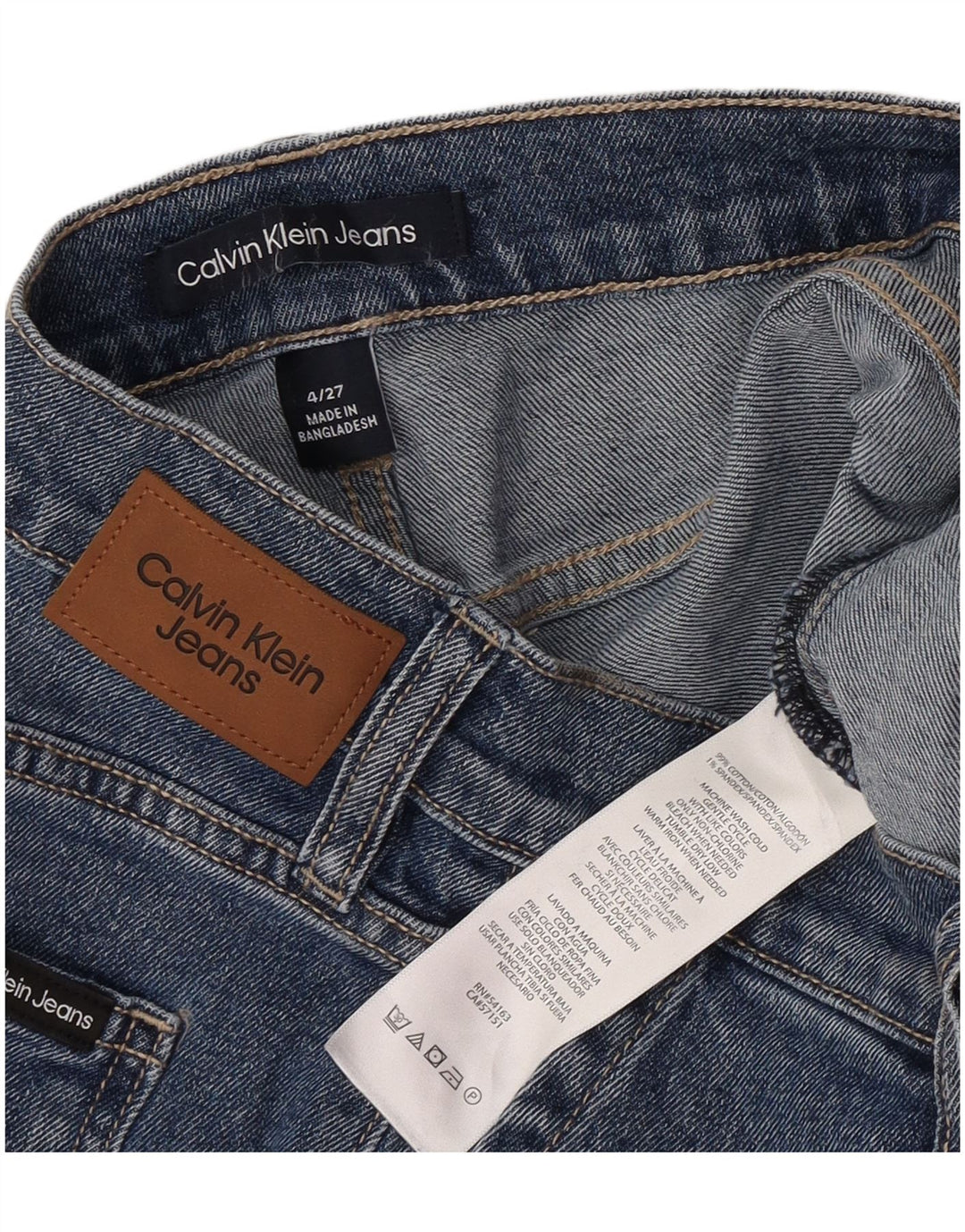 Женские джинсовые шорты Calvin Klein US 4, маленькие W27, синие, хлопок