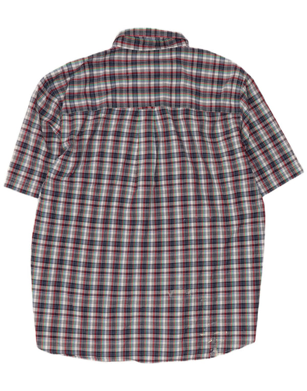 Мужская рубашка с коротким рукавом Chaps Easy Care, 2XL, хлопковая разноцветная клетка
