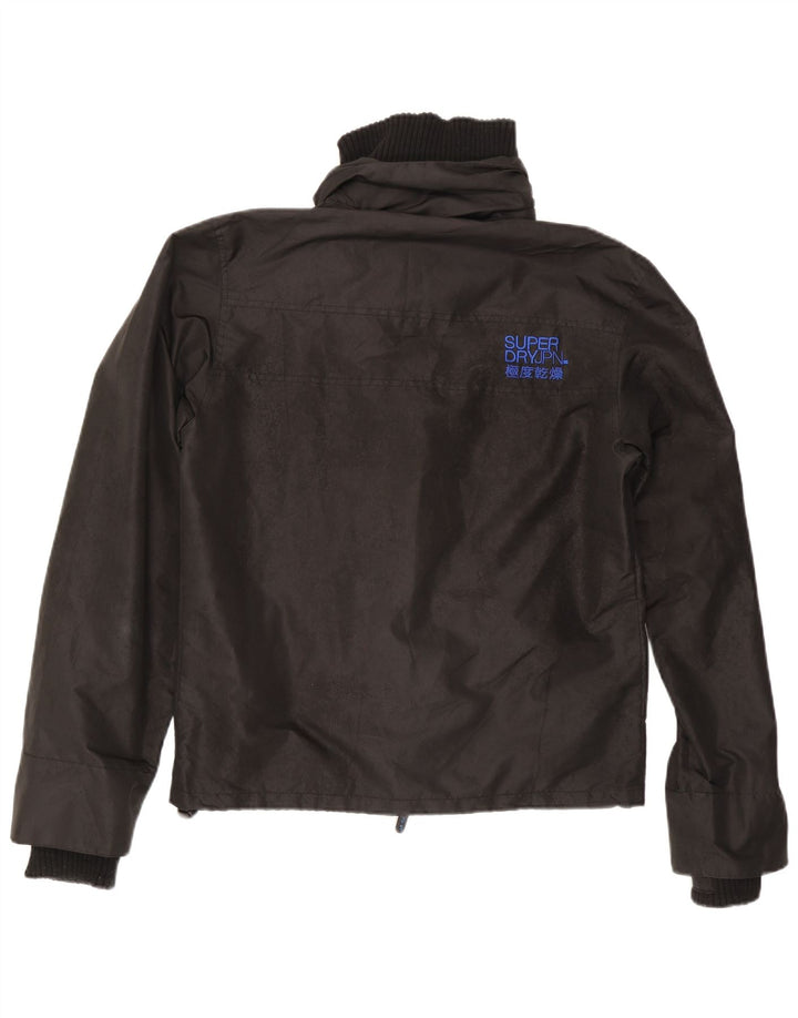 Женская дождевик с рисунком Superdry UK 14, средний черный