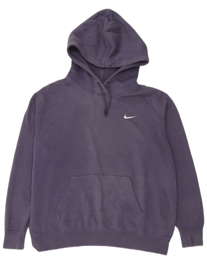 Мужской джемпер с капюшоном Nike, большой размер, темно-синий, хлопок