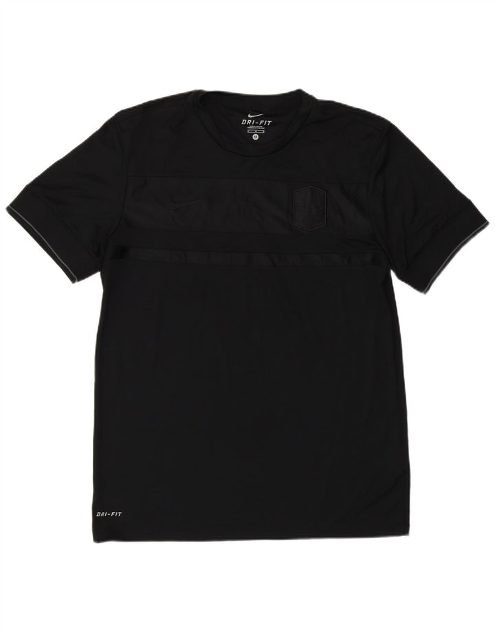 Мужская футболка Nike Dri Fit, средний черный полиэстер