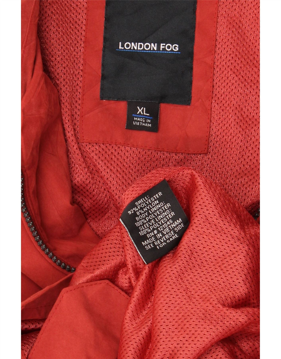 Мужская куртка-бомбер LONDON FOG UK 42 XL, красный полиэстер
