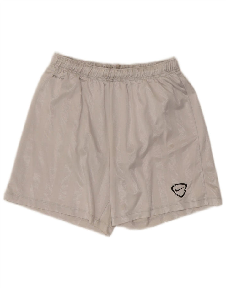 Мужские спортивные шорты Nike Dri Fit среднего размера из полиэстера в белую полоску