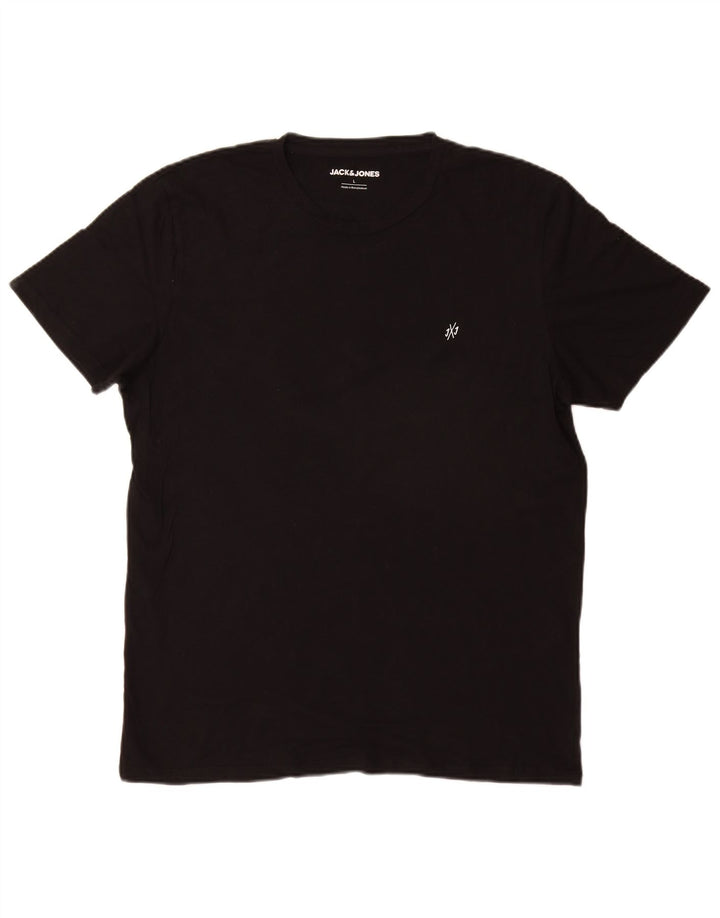 Мужская футболка Jack & Jones, большой черный хлопок