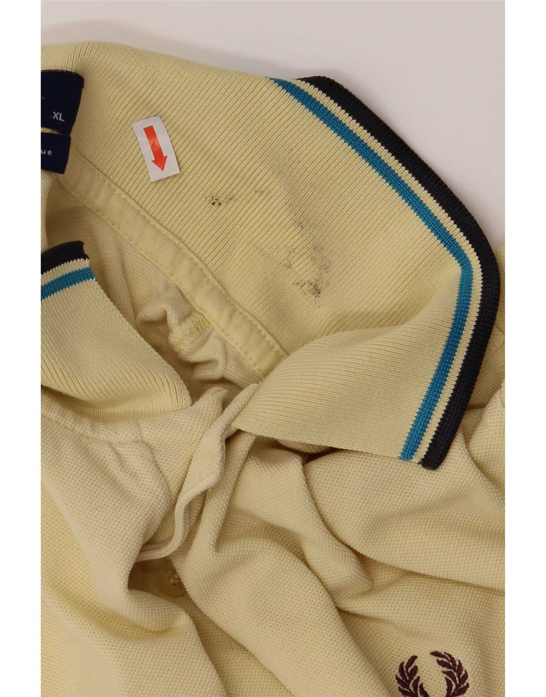 Мужская рубашка-поло Fred Perry XL, хлопковая желтая полоска