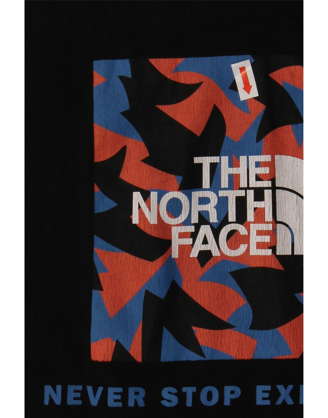 Мужская футболка с рисунком The North Face, хлопковый топ среднего размера, черный