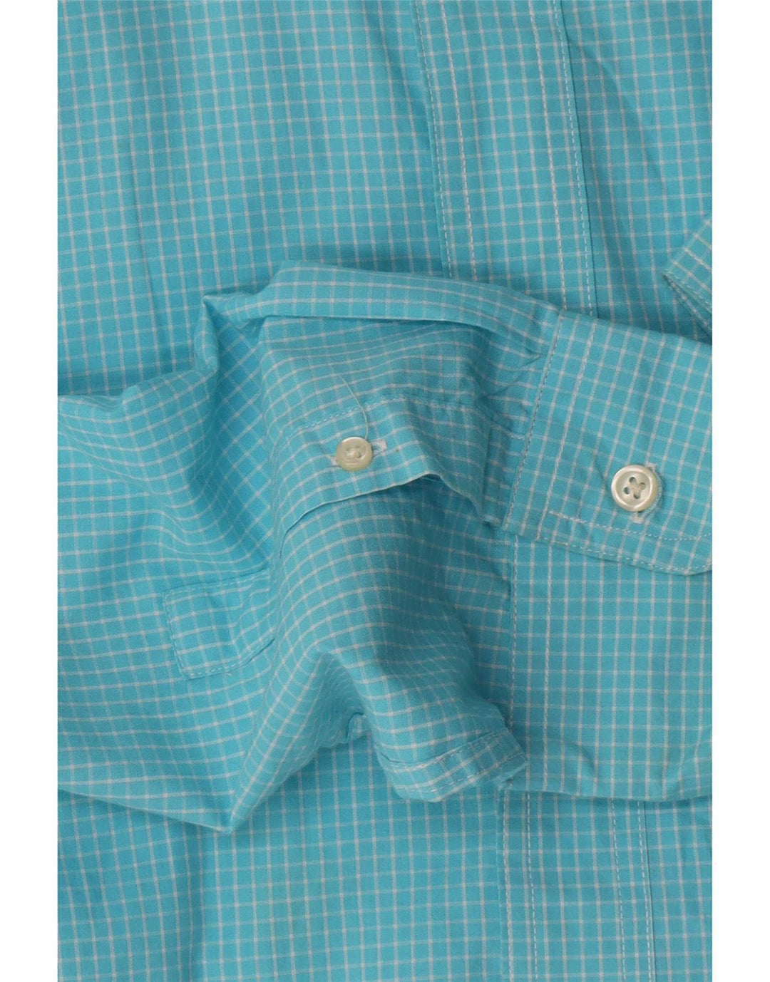 Мужская рубашка Chaps Easy Care XL, синяя клетка, хлопок