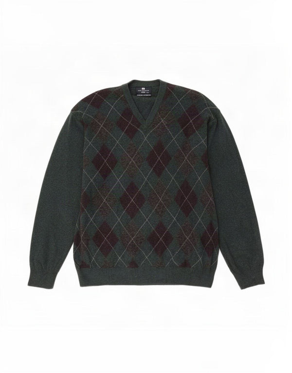 Мужской свитер Marks & Spencer Blue Harbour с v-образным вырезом 2XL зеленый
