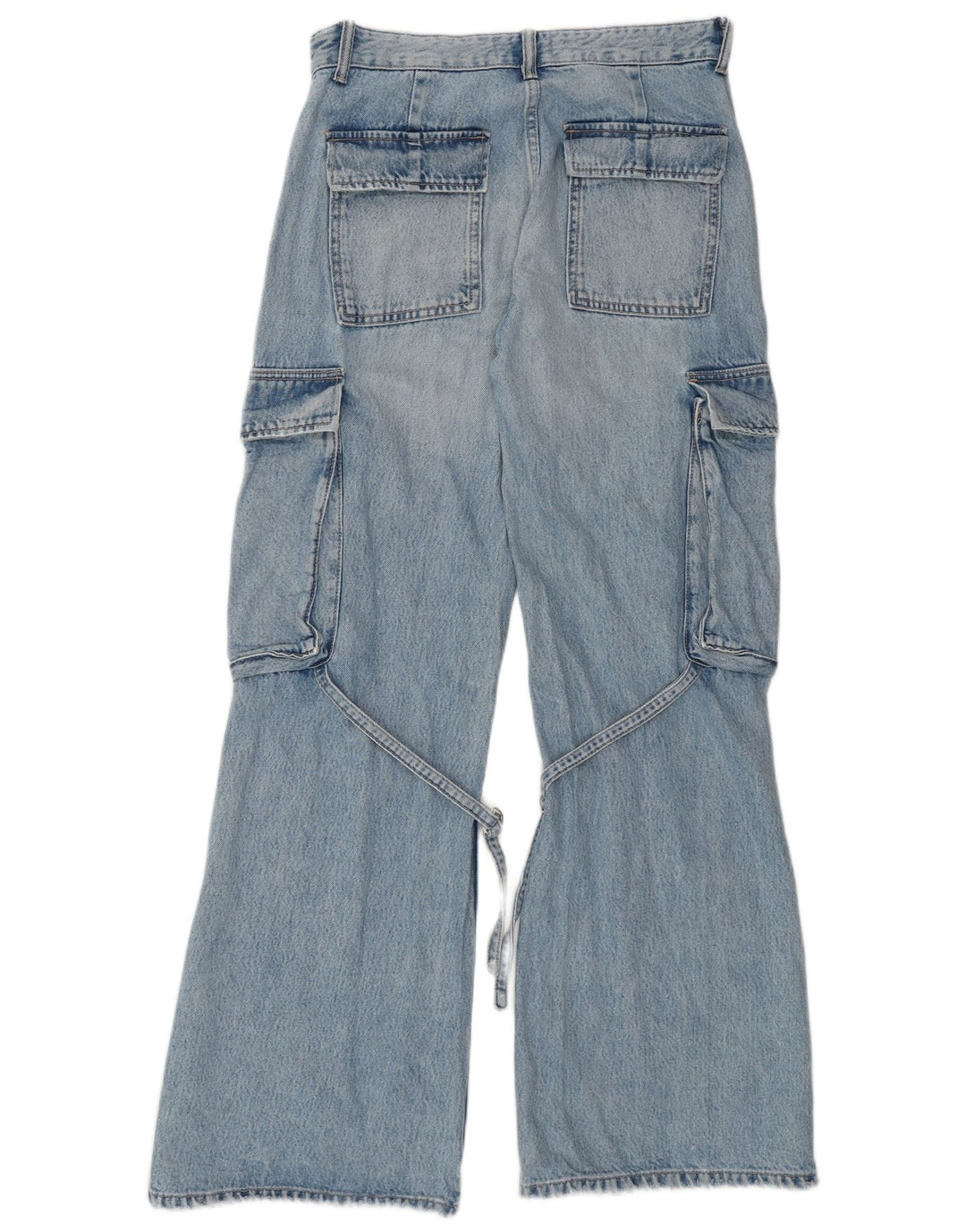 Женские расклешенные джинсы карго ZARA EU 36 XS W26 L32, синий хлопок