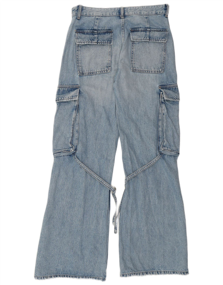 Женские расклешенные джинсы карго ZARA EU 36 XS W26 L32, синий хлопок