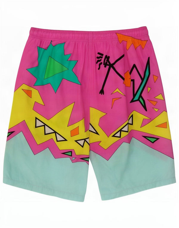 Fila Mens Swimming Shorts Large Multicoloured Geometric