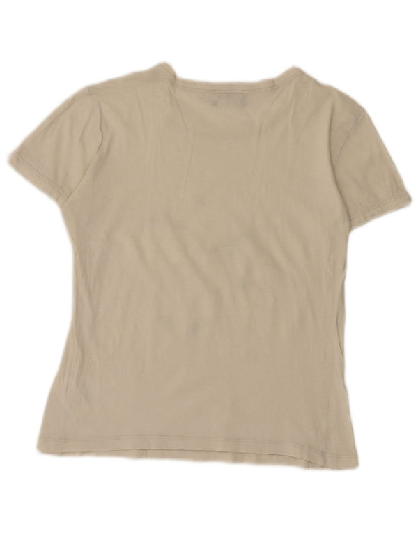 Женская футболка с рисунком Emporio Armani Top IT 44 Medium Off White Cotton