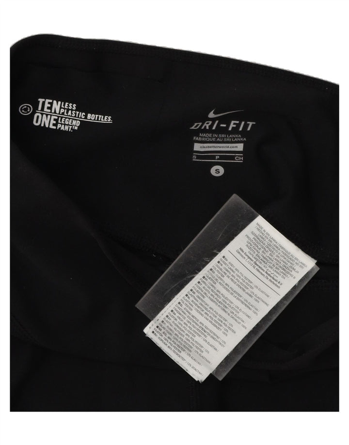 NIKE Womens Dri Fit Leggings UK 10 Small Black Polyester Vintage Nike and Second-Hand Nike from Messina Hembry 