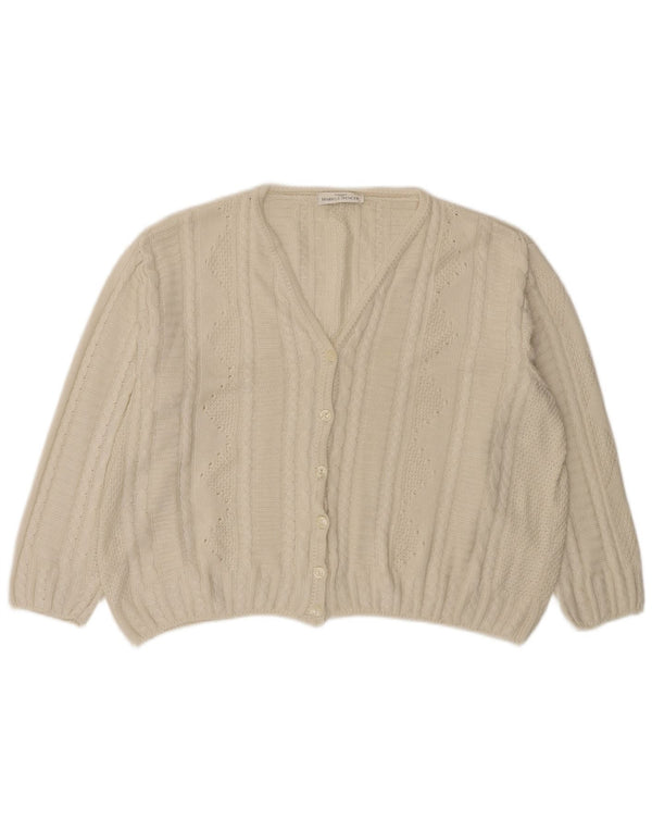 Женский свободный кардиган Marks & Spencer UK 18 XL Белый