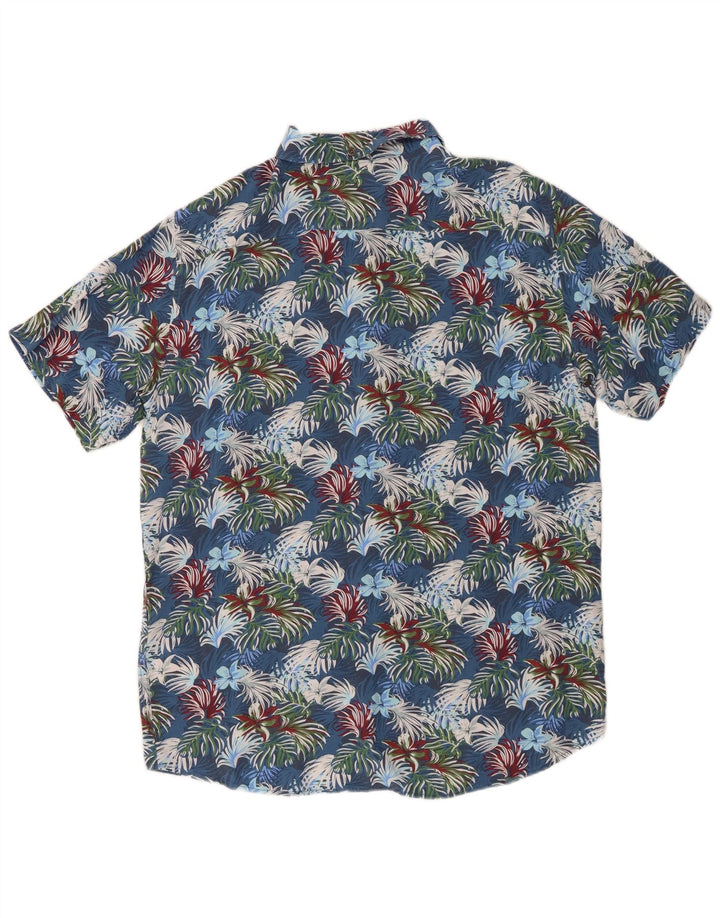 Рубашка мужская с коротким рукавом Mistral IT 48 Medium Blue Floral Viscose