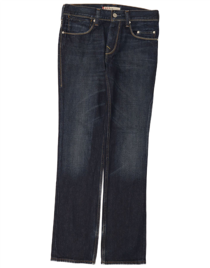 Женские джинсы Levi's 511 Slim W33 L34 Темно-синие, хлопок