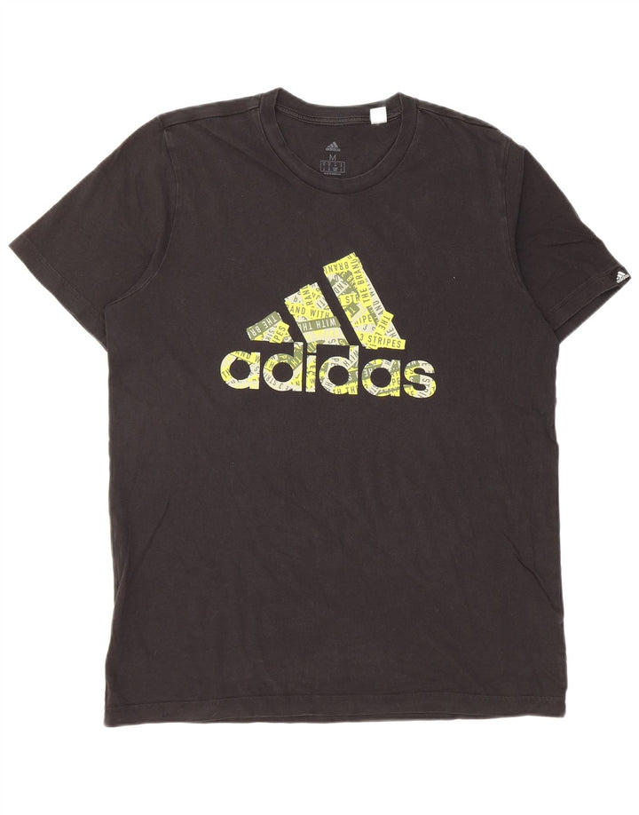 Мужская футболка с рисунком Adidas Top Medium Black Cotton