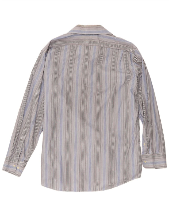 Мужская рубашка Lacoste, размер 44 XL, хлопковая синяя полоска