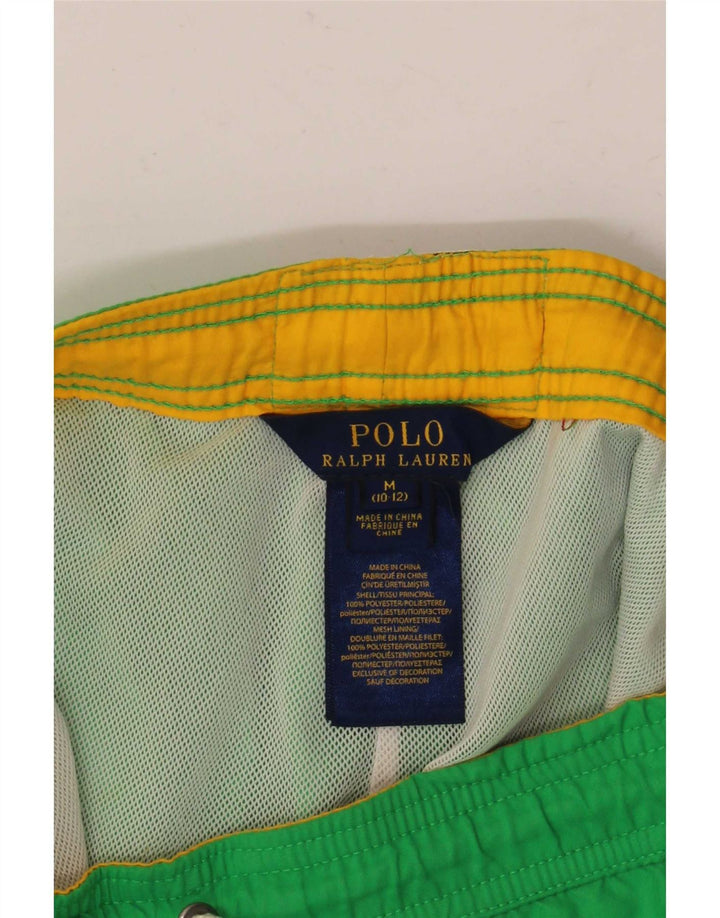 Шорты для плавания Polo Ralph Lauren для мальчиков 10–11 лет, средний зеленый полиэстер