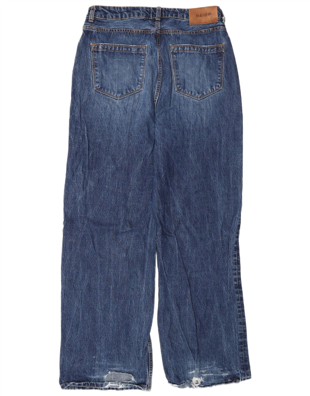 Reiss Мужские потертые широкие джинсы W30 L33 Синие вискозы