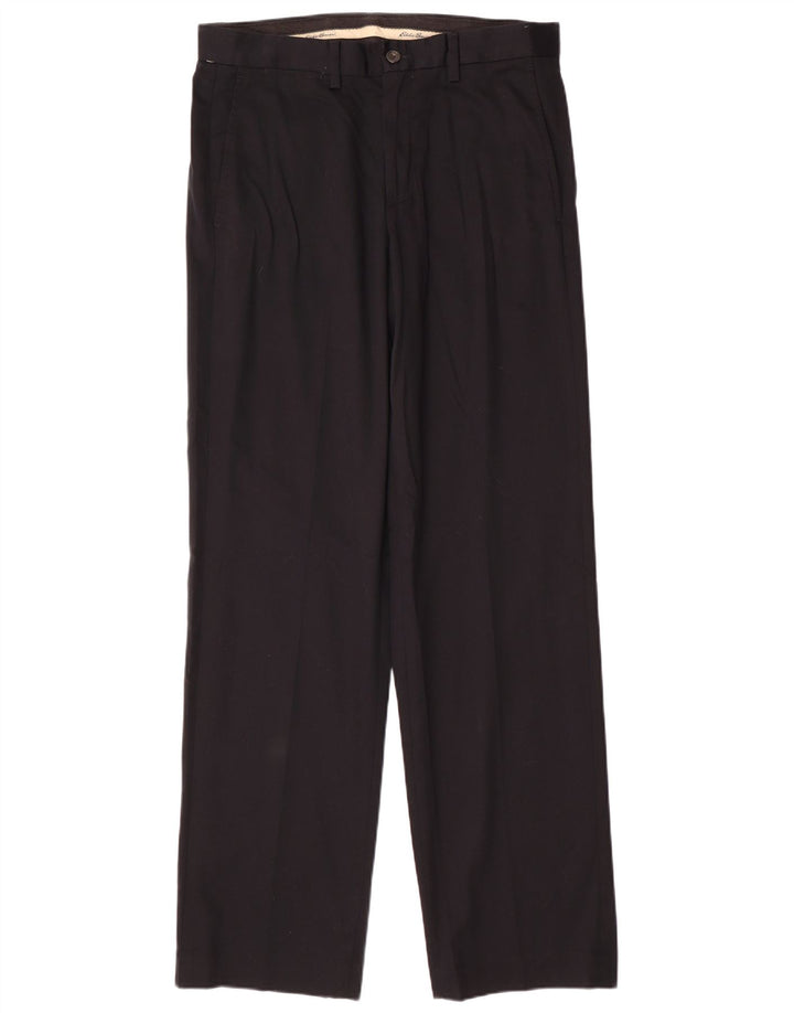 EDDIE BAUER Мужские прямые брюки чинос W32 L34, черный хлопок