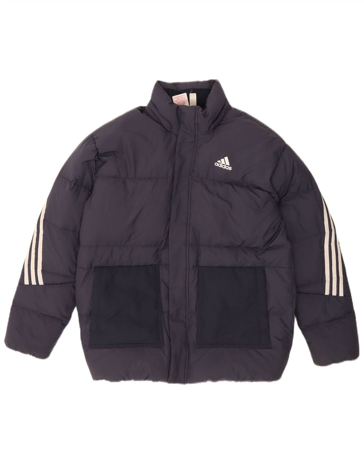 Утепленная куртка Adidas для мальчиков 13-14 лет, темно-синяя, полиэстер
