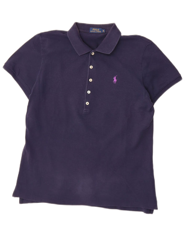 Женская рубашка поло Polo Ralph Lauren UK 18 XL, темно-синяя, хлопок