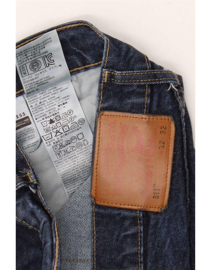 Мужские джинсы Levi's 511 Slim W32 L32 Темно-синие, хлопок