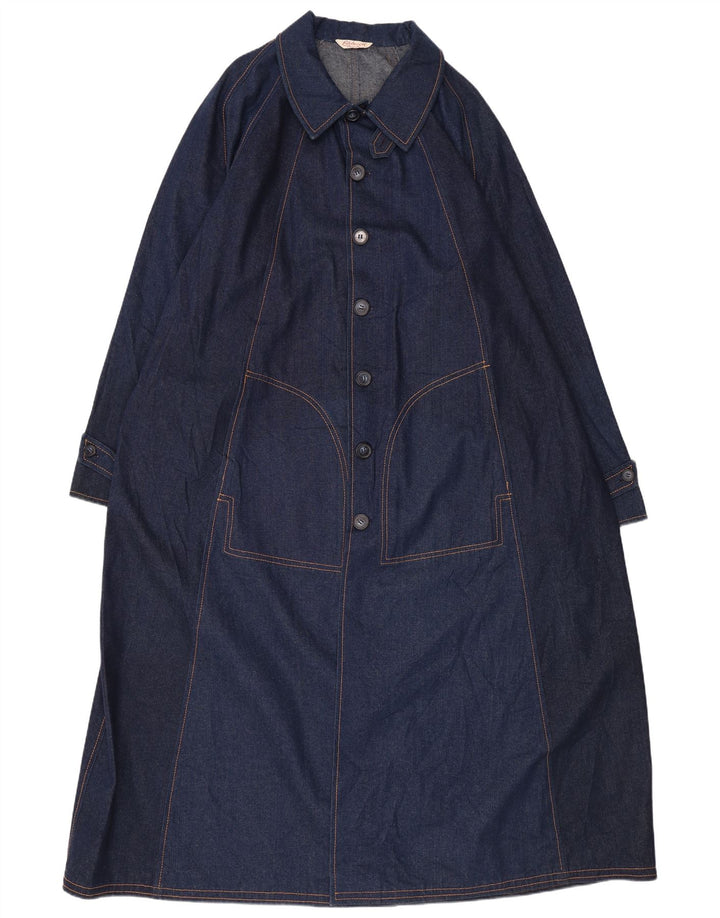 VINTAGE Мужское джинсовое пальто оверсайз UK 18 XL Темно-синее