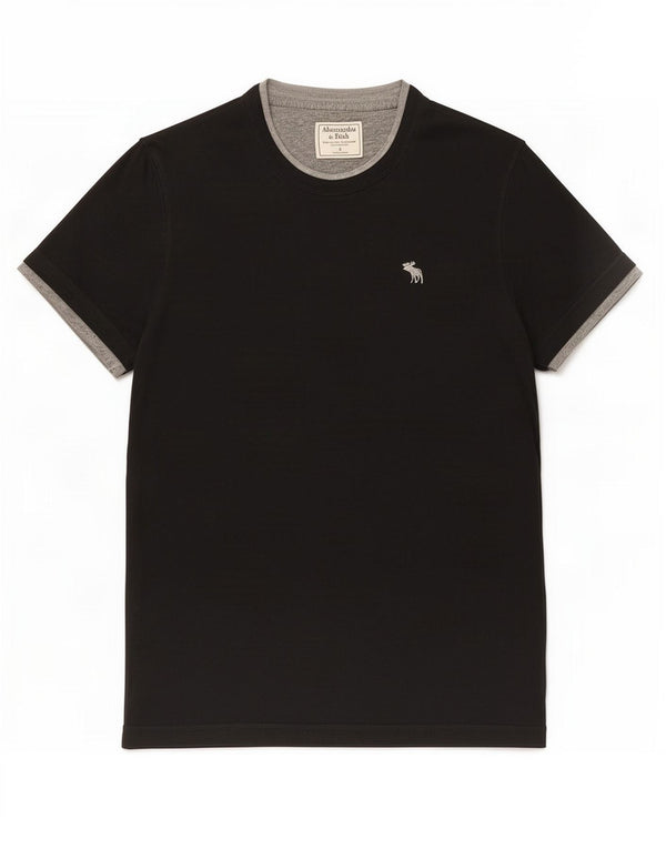 Abercrombie & Fitch Mens T-Shirt Top Small Black Cotton