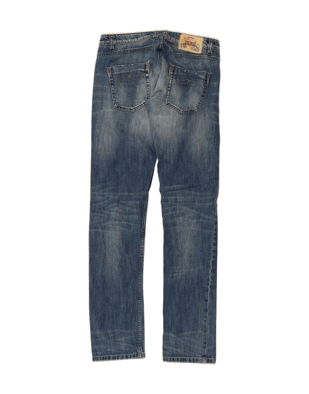 SISLEY Womens Distressed Slim Jeans W30 L34 Blue Cotton Vintage Sisley and Second-Hand Sisley from Messina Hembry 