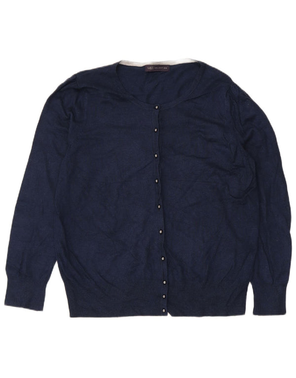 Женский кардиган Marks & Spencer UK 18 XL Темно-синий из вискозы