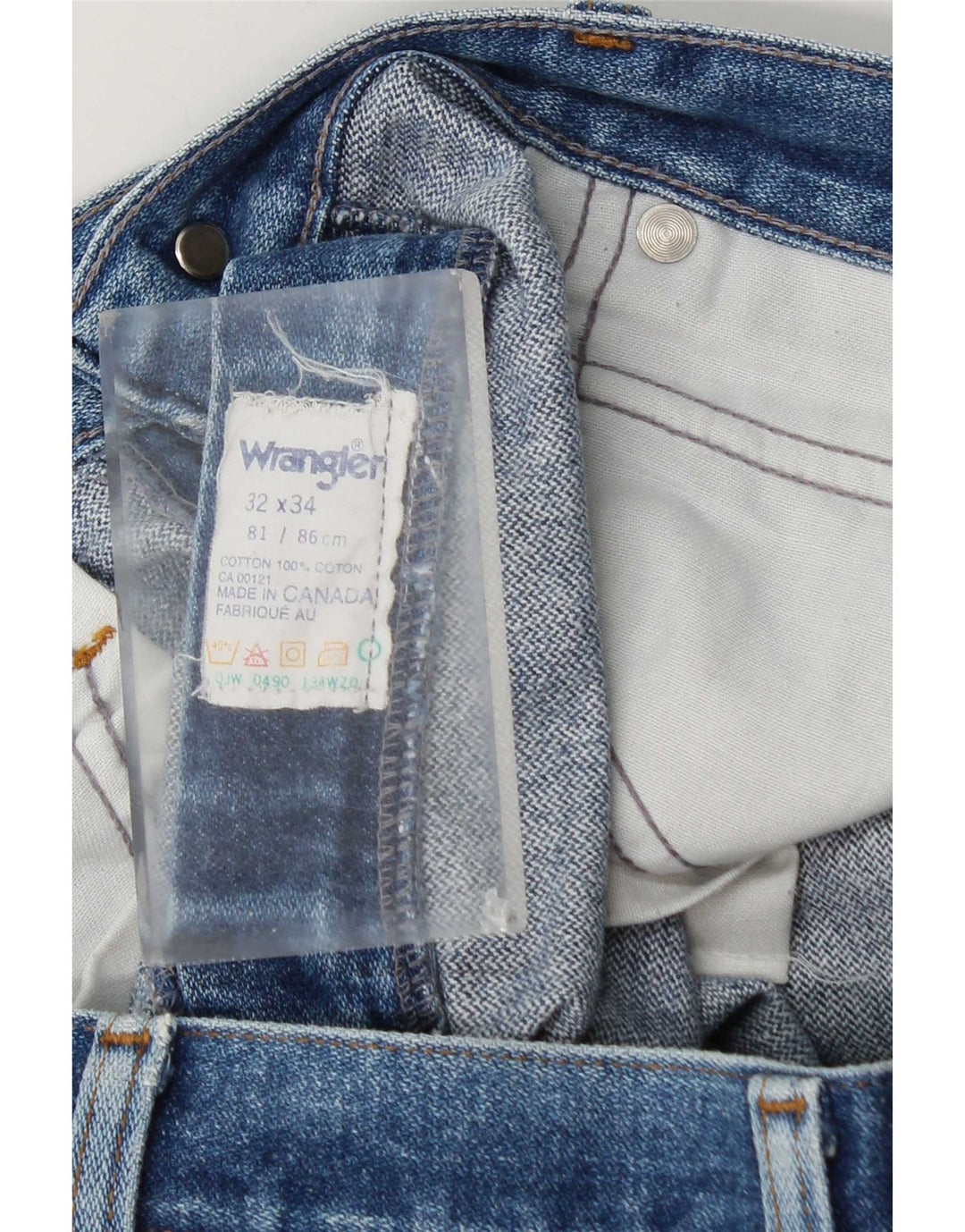 Мужские прямые джинсы Wrangler W32 L31, синий хлопок