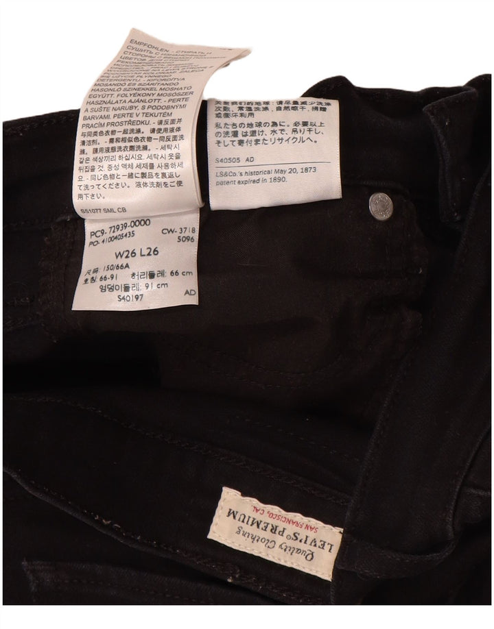 Мужские прямые джинсы Levi's W26 L26, черный хлопок