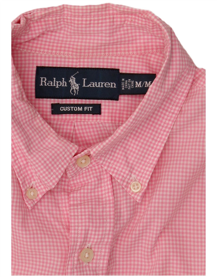 Мужская рубашка на заказ Ralph Lauren, хлопковая клетка среднего розового цвета