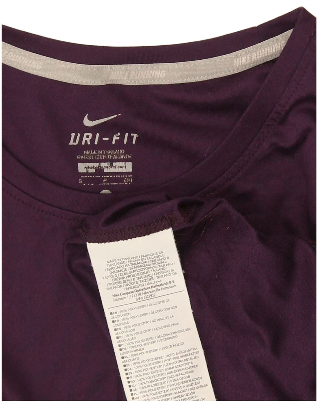 Женская футболка Nike Dri Fit Top UK 8, маленький фиолетовый полиэстер