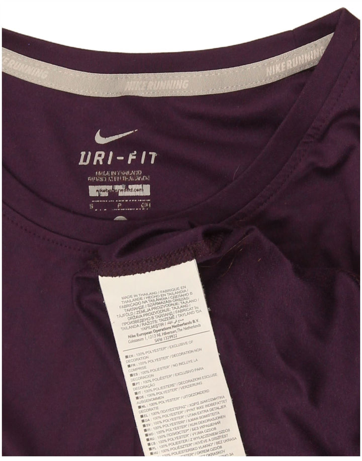 Женская футболка Nike Dri Fit Top UK 8, маленький фиолетовый полиэстер