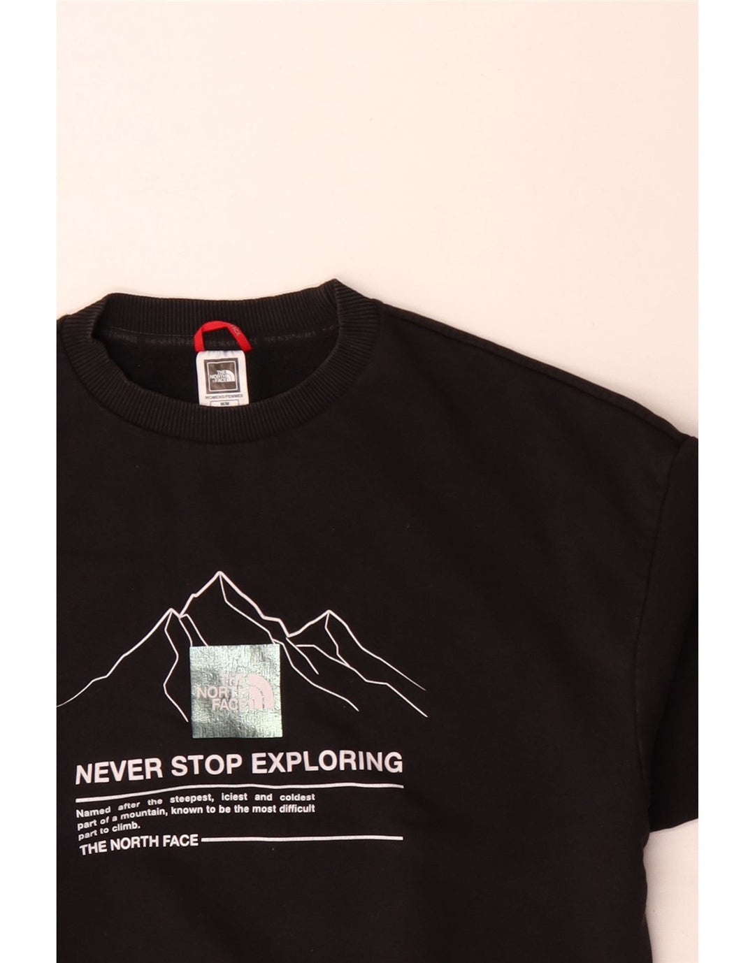 Женский свитер с рисунком The North Face, хлопковый джемпер, Великобритания 14, средний черный