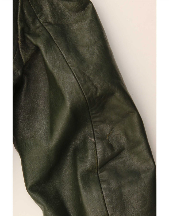 Винтажная мужская кожаная куртка IT 52 XL Хаки