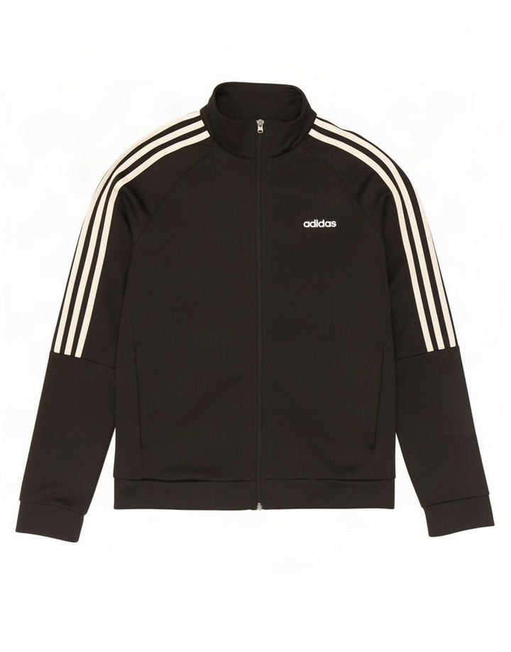 Женская спортивная куртка Adidas UK 12/14, средний черный полиэстер