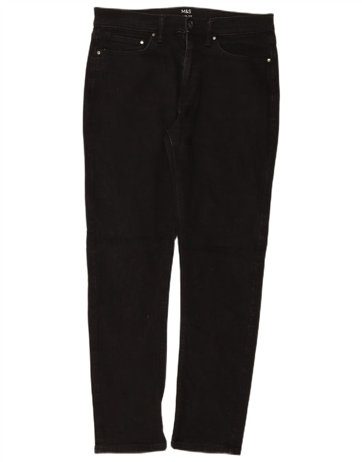 Мужские джинсы Marks & Spencer Regular Slim W32 L31, черный хлопок