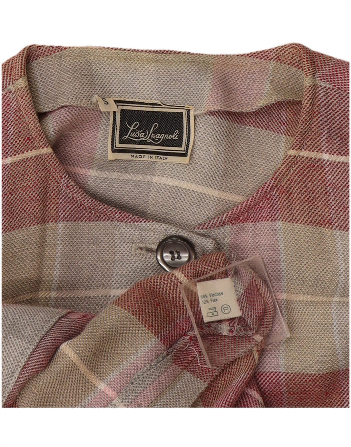 Женский пиджак Luisa Spagnoli UK 10, маленькая разноцветная клетка